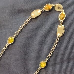 Lia Sophia silver toned Necklace with mother of pearl tone Accents